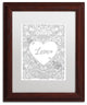 Hello Angel ''Arrow to my Heart'' Art, Wood Frame, White Mat, 14x11