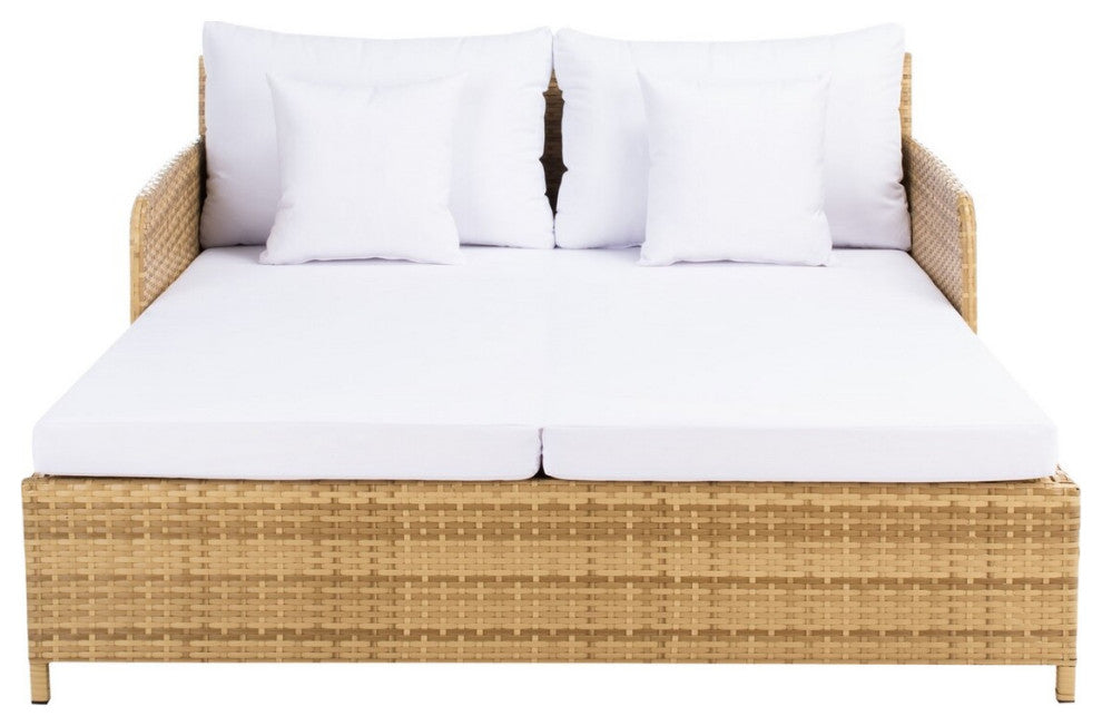 Safavieh Outdoor Cadeo Daybed Natural/White