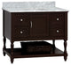 Beverly 42" Bathroom Vanity, Chocolate, Carrara Marble