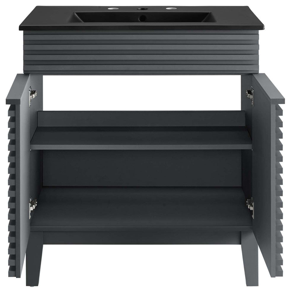Render 30" Bathroom Vanity, Gray Black
