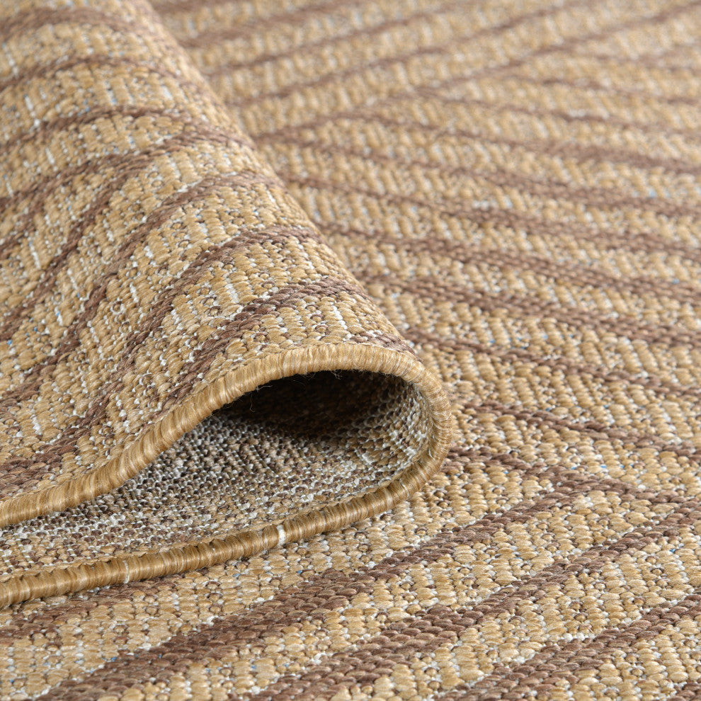 Maryland Abbel Indoor/Outdoor Area Rug, Beige, 6'6" x 9'10", Geometric