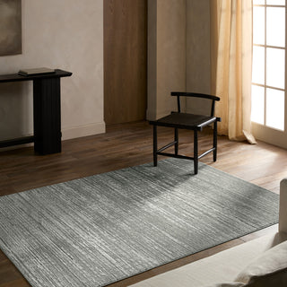 Label J Tungsten GLM02 Abstract Gray Area Rug, 4'3"x5'11"
