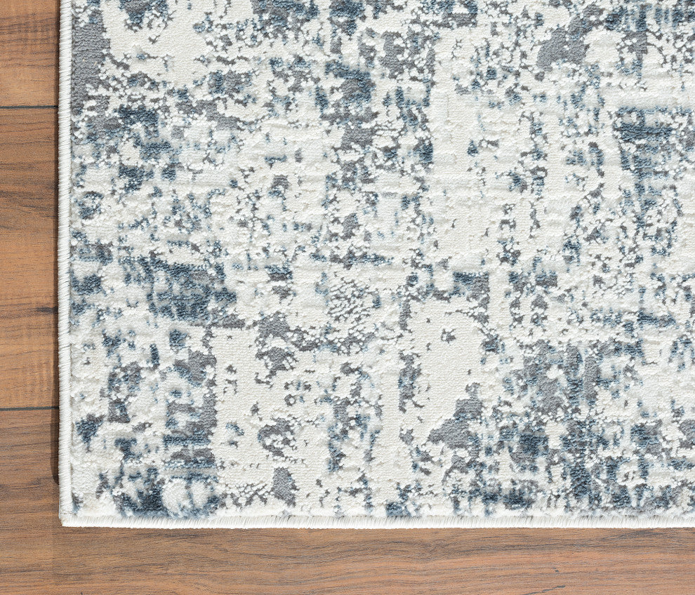 Abani Aspen Collection ASP130B Contemporary Abstract Hatching Gray Area Rug