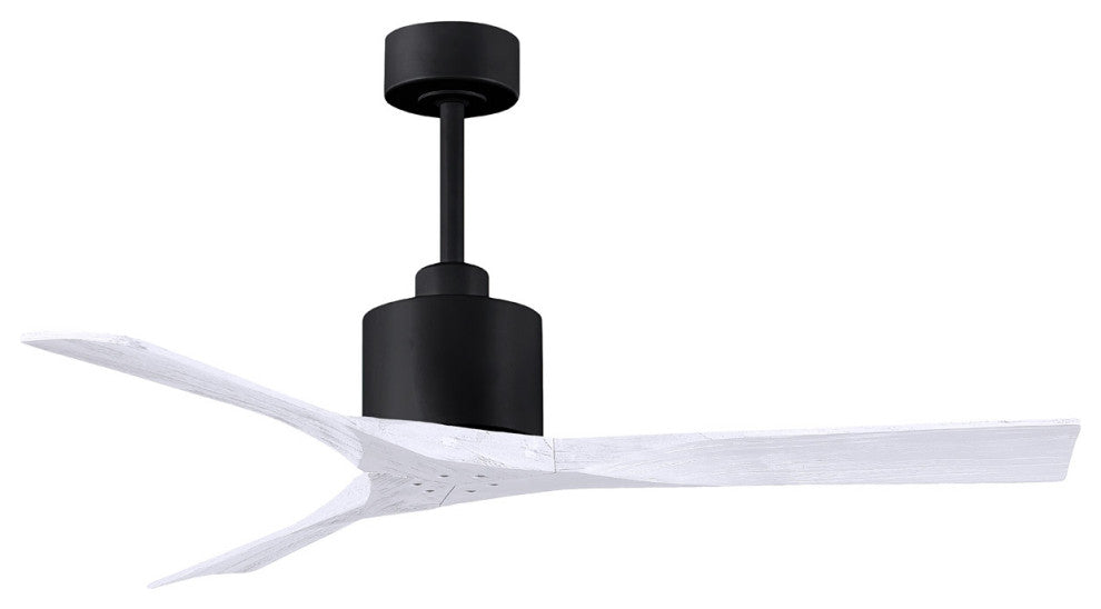 Matthews Fan, Nan Ceiling Fan, Matte Black, 52", Matte White
