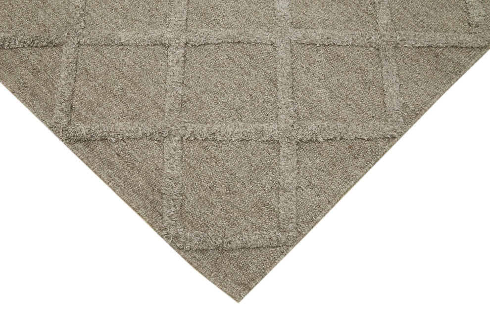Rug N Carpet - Handwoven Modern Design 9' 0'' x 12' 0'' Wool Flatweave Kilim Rug