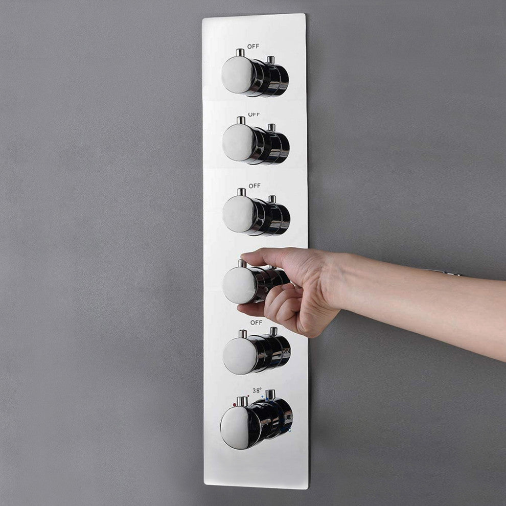 Five Function Vertica Chrome Diverter Shower Controller Mixer