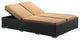 Evince Double Outdoor Patio Chaise, Espresso Mocha