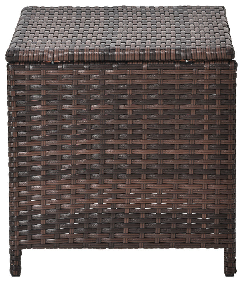 11 Pieces Outdoor Patio Wicker Furniture Dining Set Sectional With Ottomans