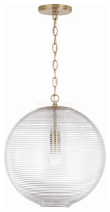 Dolan One Light Pendant, Matte Brass