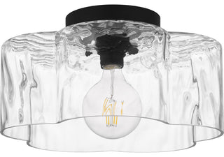 Quoizel QSF6760 Lilly 14"W Flush Mount Drum Ceiling Fixture - Matte Black