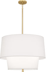Decker Pendant, Off-White, Modern Brass