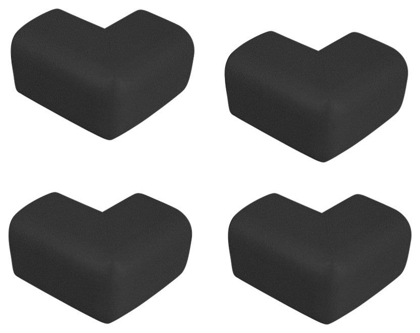 Soft Corner Cushions for children Safety against Glass Table top edges - Black