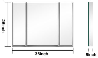 36" Rectangular Aluminum Recessed Mount/Surface Mount Medicine Cabinet