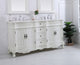 Bathroom Vanity, Antique White, 60", Double Sink