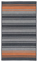 Frazada Stripe FZ29 Charcoal /Orange Stripes Area Rug, Rectangular 5'x7'