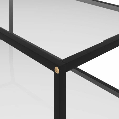 vidaXL Coffee Table End Table Living Room Sofa Table Transparent Tempered Glass