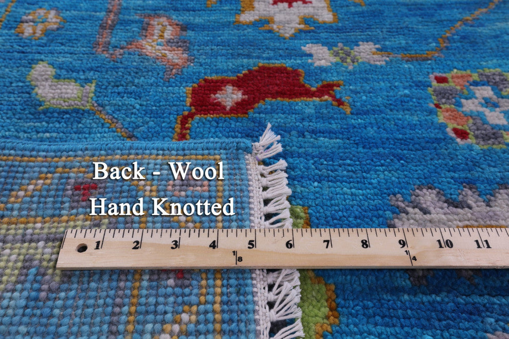 6' 1" X 12' 4" Hand Knotted Turkish Oushak Wool Rug - Q14979