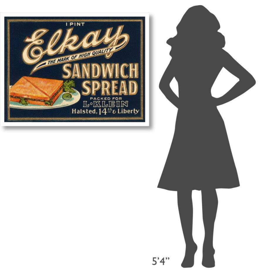 "Elkay Sandwich Spread" Digital Paper Print by Retrolabel, 38"x29"