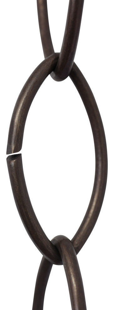 Brass Large Loop Chandelier Chain, 3', Bronze, U43