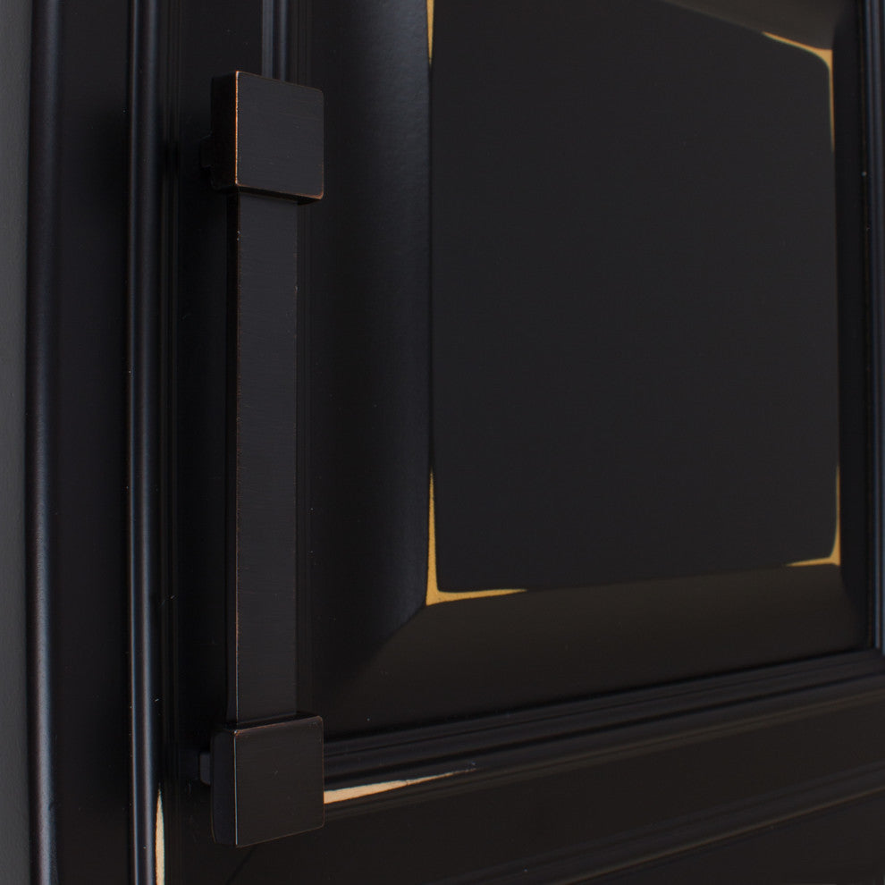 5" Center Square-Edged Wide Cabinet Pull, Set of 3, Oil Rubbed Bronze