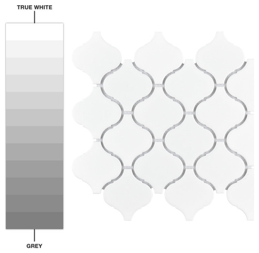 Metro Lantern Matte White Porcelain Floor and Wall Tile