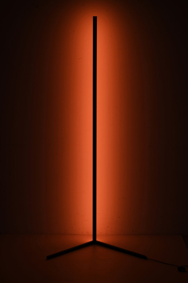 Bethel International OC54F57B 1-Light LED Floor Lamp, Matte Black