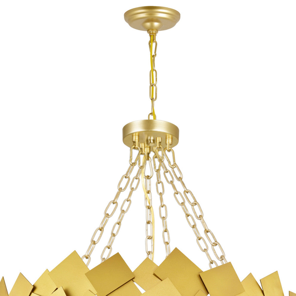 Panache 10 Light Down Chandelier With Medallion Gold Finish