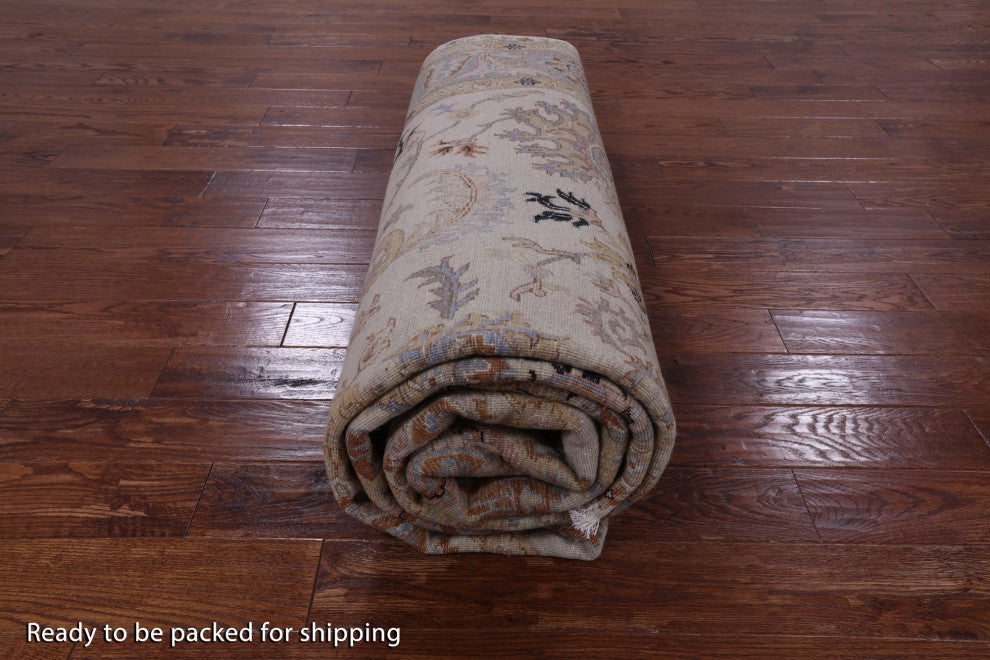 8' 10" X 12' 1" Persian Tabriz Hand-Knotted Wool Rug Q9015