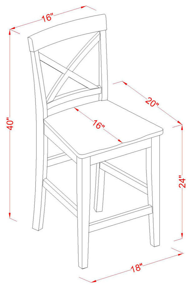 5 Pc Counter Height Table-Gathering Table And 4 Stools