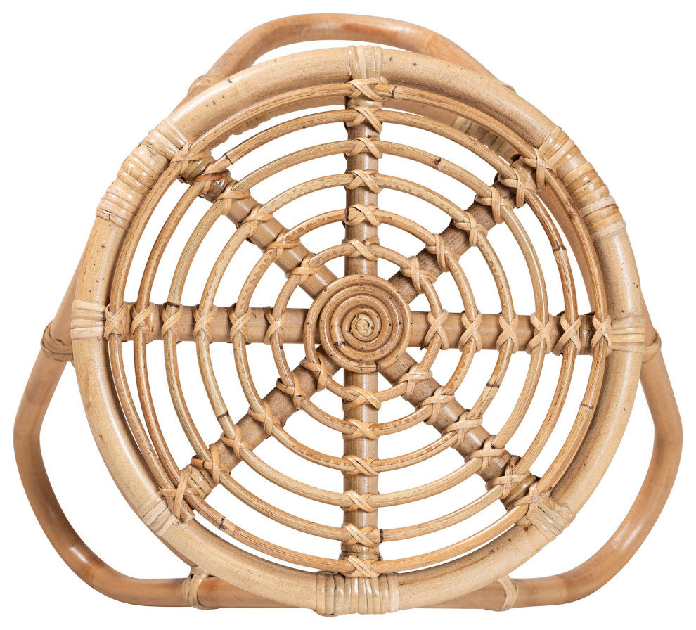 Saule Natural Brown Rattan End Table