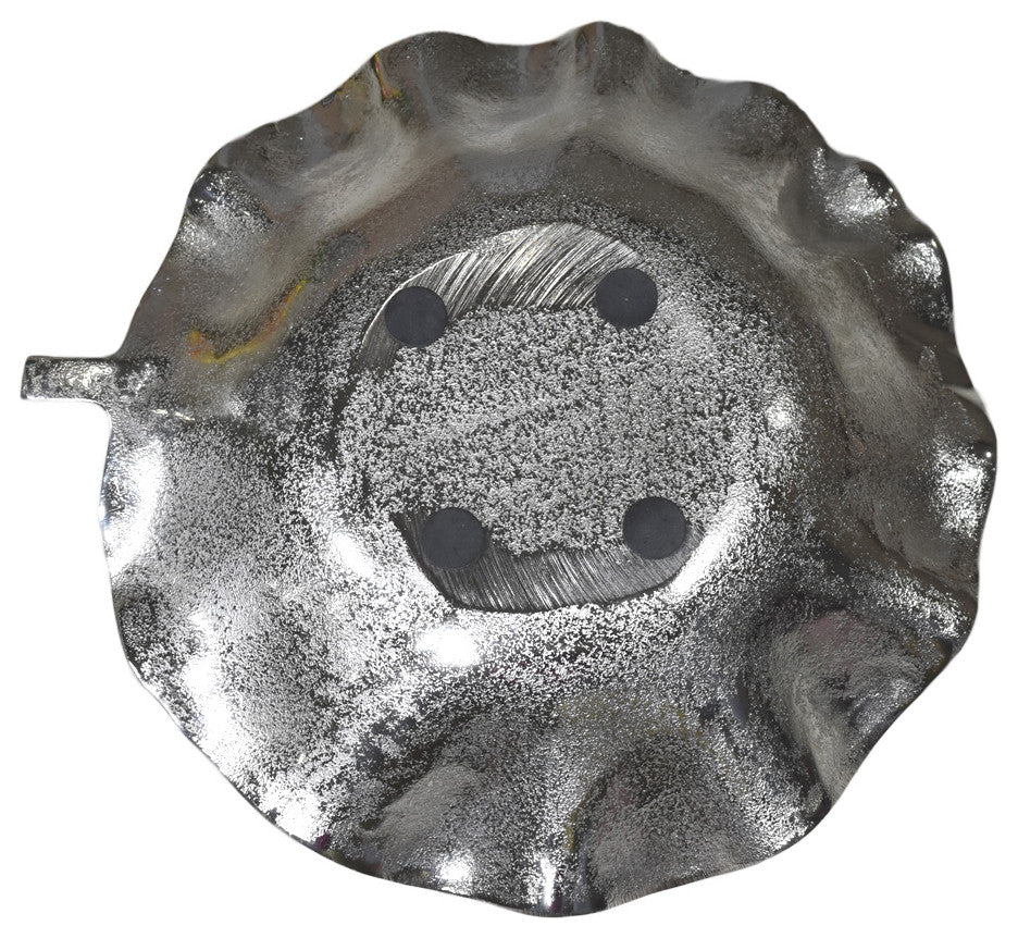 Handmade Decorative Aluminium Tray, Silver Color Coated