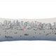 35" White Seattle Daylight Skyline Lumbar Decorative Pillow
