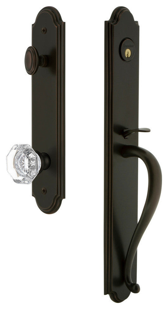 Arc 1-Piece Dummy Handleset, S Grip and Chambord Knob, Timeless Bronze, 848508