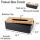Black Padang Rectangular Tissue Box Cover Dispenser Bamboo