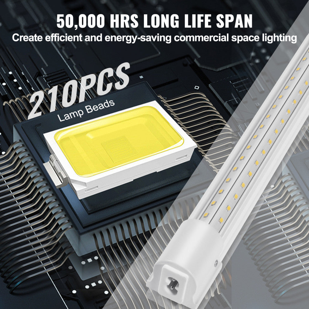 VEVOR 10 Pack 4 FT LED Shop Light 40W Linkable Ceiling Shop Light Fixture 6500LM