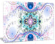 Cryptical Blue Fractal Pattern, Abstract Wall Art Canvas, 40x30