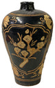 Chinese Ware Black Brown Glaze Ceramic Flower Vase Display Art Hws3027