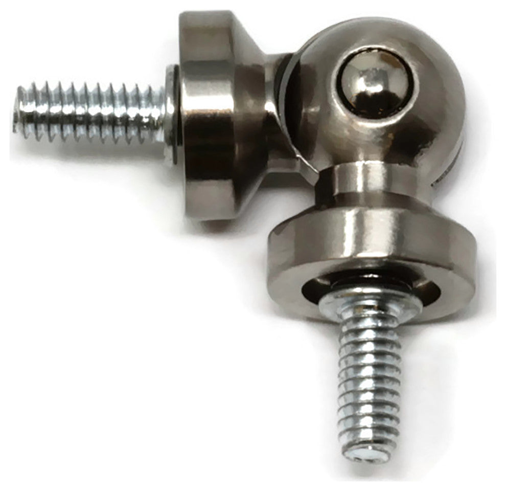 Hinged Elbow Connector for Corner Rod, Brushed Steel, 5/8"