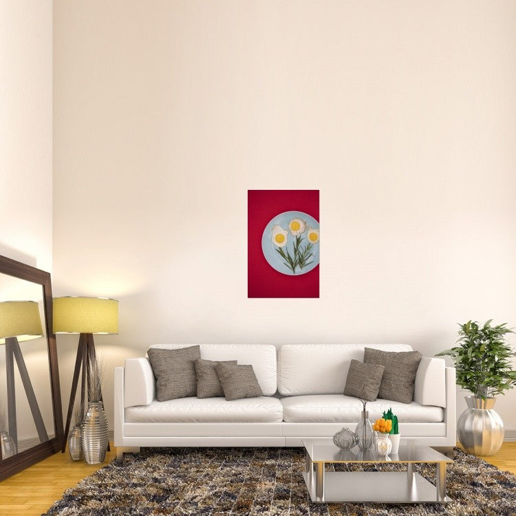 "Flower Eggs" Stretched Canvas Giclee by Sarah Saratonina, 24x36"