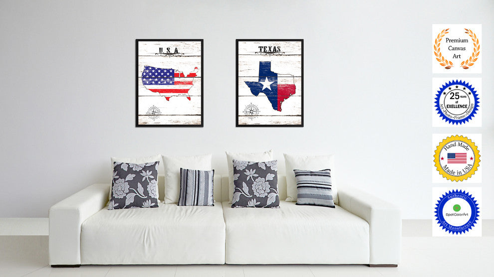 Texas State Flag Canvas, 13"x17"