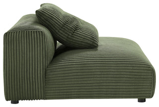 Solace 2-Piece Modular Corduroy Upholstered Sofa, Fern