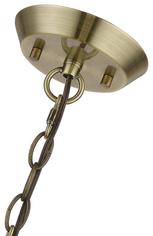 Devone 4 Light Antique Brass Chandelier