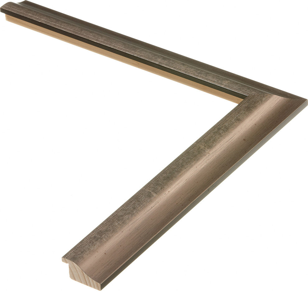 Rubbed Pewter Picture Frame, 1-1/2", Easle Back, Traditional, 8 x 10