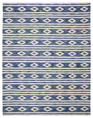 Safavieh Micro-Loop Collection MLP153 Rug, Navy/Ivory, 8' X 10'