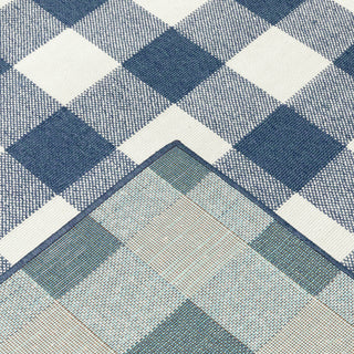 Oriental Weavers Meridian Blue/ Ivory Geometric Indoor/Outdoor Rug 5'3"X7'6"