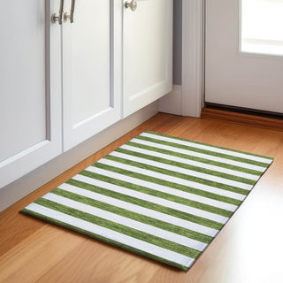 Premium Machine Washable Mayfield AMF528 Olive 1'8" x 2'6" Rug