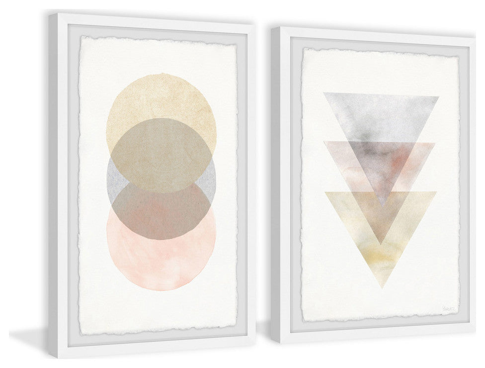 The Luminous Shapes Diptych, 24"x18"