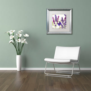 Color Bakery 'Lavender I' Matted Framed Art, Silver Frame, White Mat, 16x16