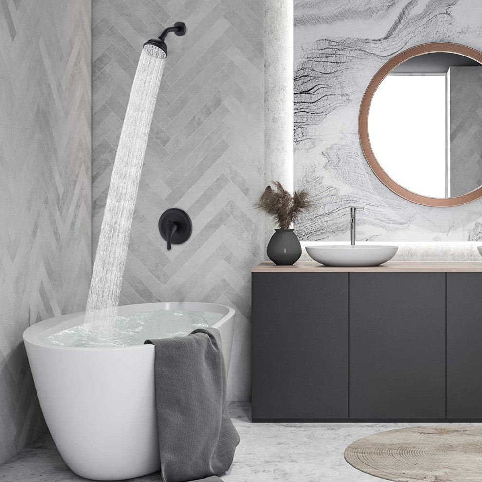 Pressure Balance Shower Faucet Set with Valve