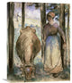 "The Cowherd (La Vachere)" Stretched Canvas Giclee by Camille Pissarro, 17"x22"